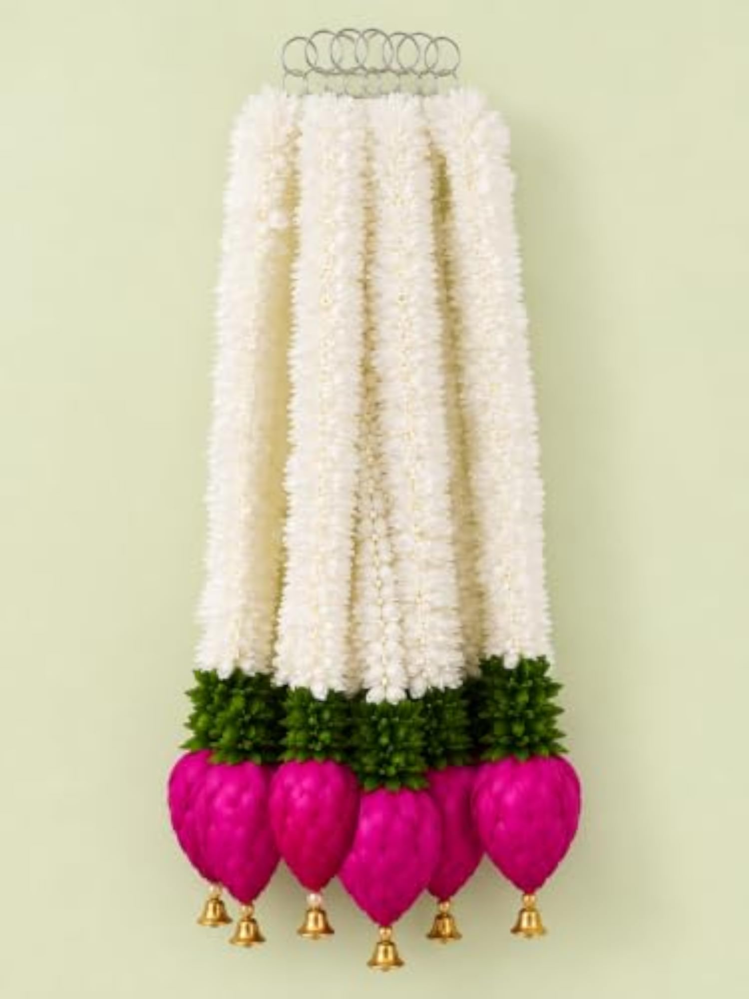 Artificial Jasmine Flower Garland Toran with Lotus Buds